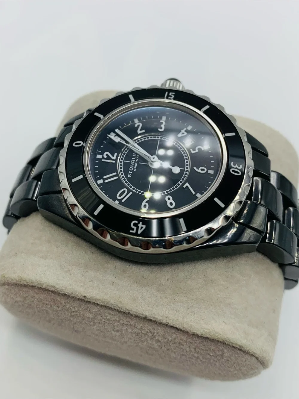 Stuhrling Original Women's Black Stainless Steel Watch